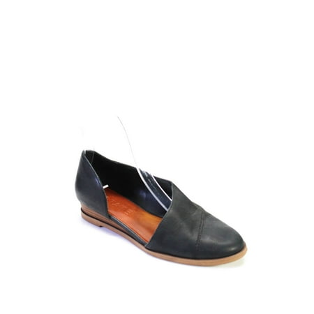 

Pre-owned|1.State Womens Leather Slide On Flats Black Size 5