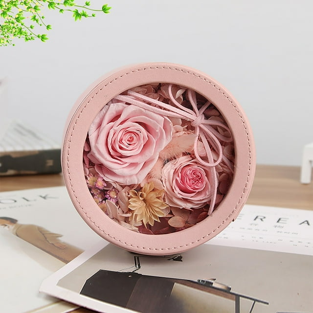 Flores preservadas en caja de flores, rosas duraderas para decorar el hogar, el Día de la Madre, cumpleaños, aniversario, caja de regalo