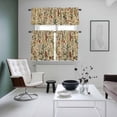 thumbnail image 4 of Rustic Botanical Kitchen Curtains Sets for Windows 36 Inch Length, Vintage Floral Wildflower Rod Pocket Window Treatments Tier Curtains and Valances Set for Bedroom/Bathroom, 4 of 8