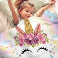thumbnail image 4 of Unicorn Blanket Unicorn Gifts for Girls Teens Women Birthday Unicorn Gifts Rainbow Unicorn Throw Blanket Smiling Soft Blanket Unicorn Bedroom Decor Girls Blanket for Couch Bed Travel, 50\\, 4 of 6