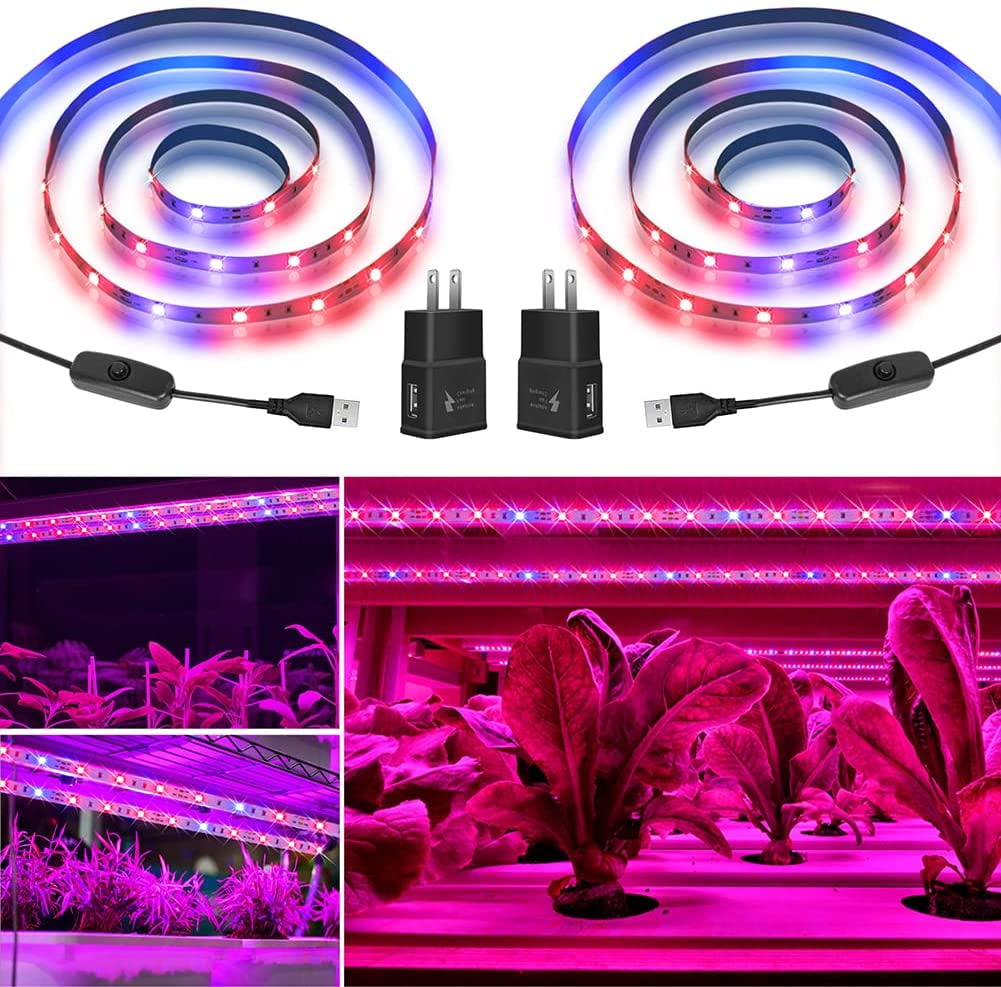 LED Grow Light Full Spectrum USB LED Strip red blue 5050 60LED Phyto Lamps For 