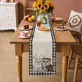 thumbnail image 4 of Winter Owls with Berry Leaf Table Runner 36 Inches Long,Kitchen Dining Tablerunners Retro Linen Buffalo Plaid Linen Table Runners Dresser Scarves for Home Dinner Wedding Holiday Party Decor, 4 of 9