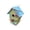 Light Blue, variant on Moonsky Whimsical Wooden Birdhouse, Wall-Mounted hanging Bird House for Outdoor Garden and Patio, Rustic Decorative Nesting Box with Perch, Green