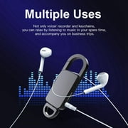 RONY 64GB Portable Keychain Voice Activated Recorder - One-key Start Recording Device with Noise Reduction - Long Battery Life Dictaphone Music Player with USB Included