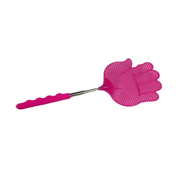 VONKY Extendable Fly Swatter Manual Adjustable Flyswatter Pest Control Tool Good Elasticity Telescopic Handle Prevent Mosquito Tools Pink