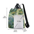 thumbnail image 3 of FORMRS Women's Travel Backpack Purse Anti-Theft Hidden Pockets Casual Shoulder Bag, Art Garden Scene, 3 of 7