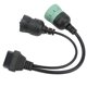 thumbnail image 3 of Cable De Escáner Divisor OBD2 Y, Resistencia A La Oxidación Cable OBDII De 6 Pines Y 9 Pines Alta Flexibilidad Fácil De Usar Eficiente Para Camiones, 3 of 7