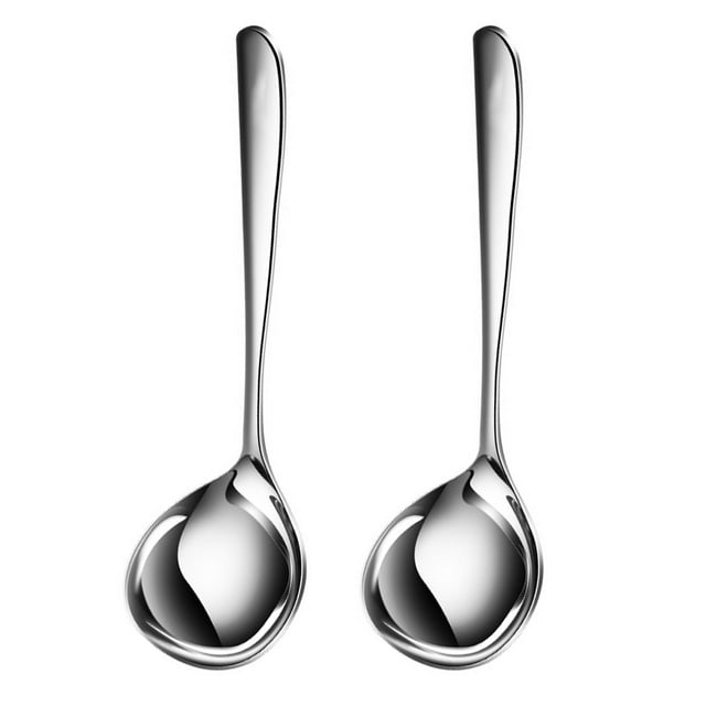 Thanksgiving Dinner Utensils Stainless Steel Dinner Spoons Set Mirror-finished Round Edge Elegant Durable Utensils for Everyday Use Special Occasions