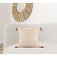 thumbnail image 6 of 20" X 20" Coral And Ivory 100% Cotton Striped Zippered Pillow, 6 of 10