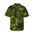 thumbnail image 3 of Balery Tropical Palm Leaves Fern Leaf Print Men's Hawaiian Shirts Short Sleeve Beach Shirt Relaxed Fit Vacation Button Down Shirts-XX-Large, 3 of 9
