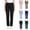 Black, variant on Women Pants Solid Color Loose Work Uniform Elastic Waist Trousers Full Length Pants