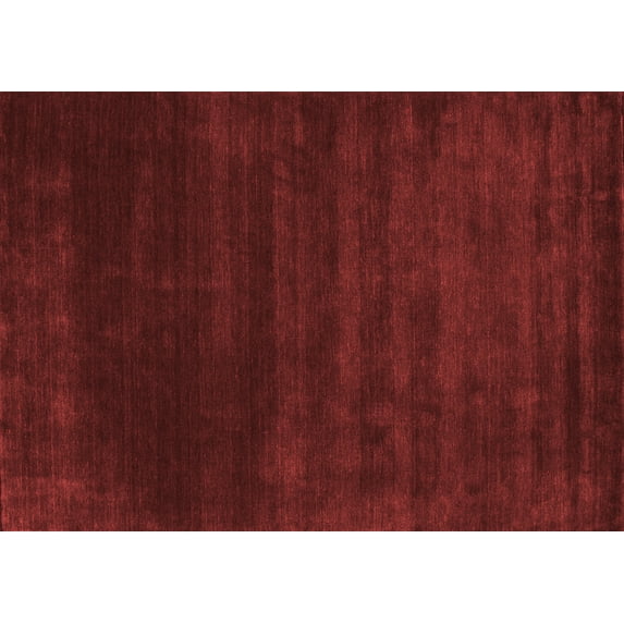 Ahgly Company Indoor Rectangle Abstract Red Contemporary Area Rugs, 3' x 5'