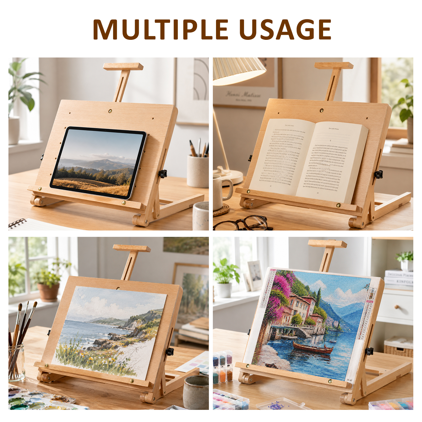LAVFOX Beechwood Tabletop Easel Drawing Board photo 5