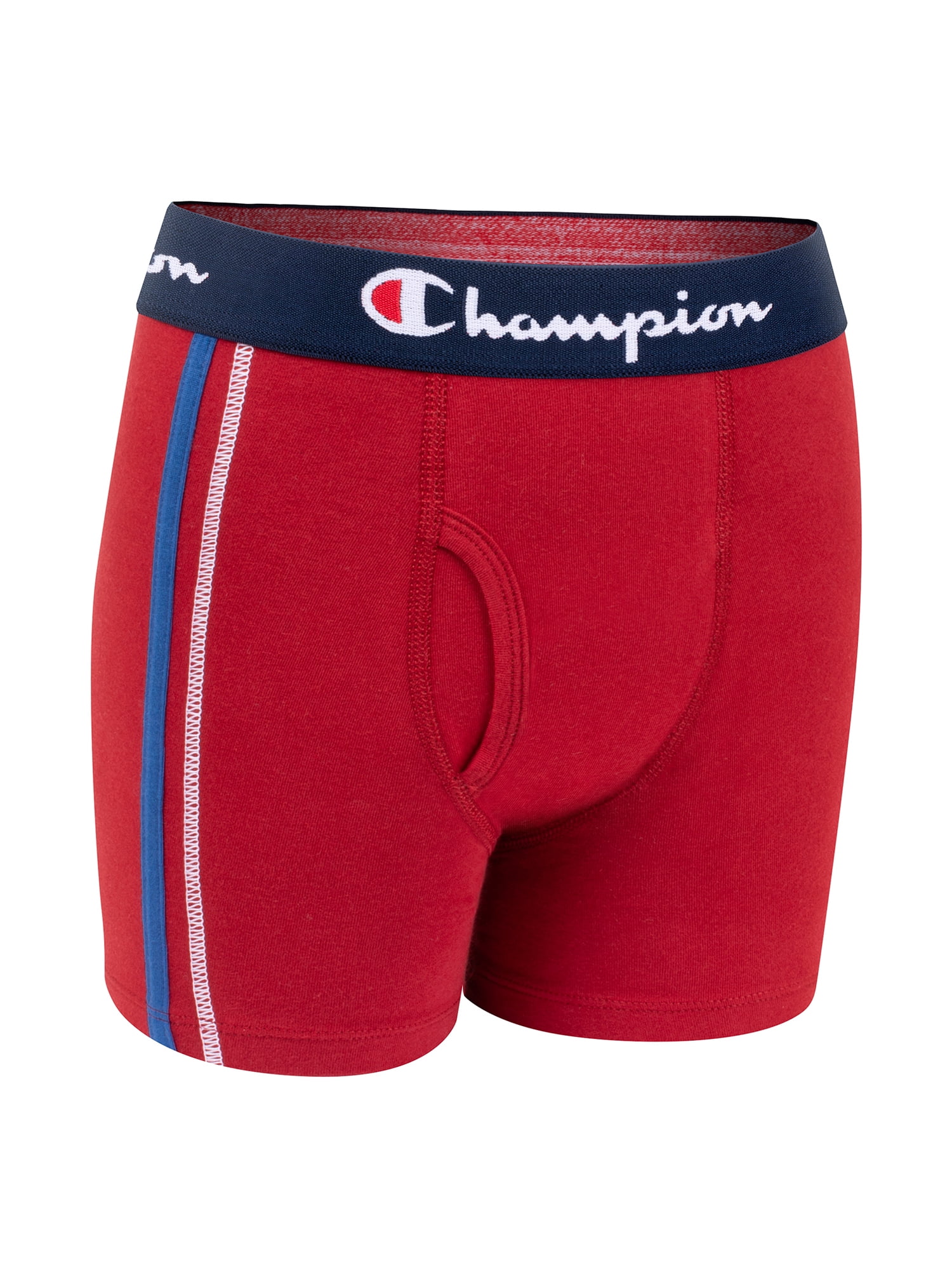 Champion Boys' Cotton Stretch Boxer Briefs 4 Pack, Sizes S-XL 