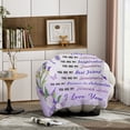 thumbnail image 3 of KAAYEE Anniversary Romantic Gift for Wife,Ultra-Soft Micro Fleece Sherpa Throw Blanket for Birthday Gifts from Husband,Valentines Day Gifts for Her,for Bedding Sofa and Travel,Purple, 3 of 8