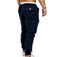 thumbnail image 3 of Men Drawstring Pants Male Trousers Solid Multi-pocket Multi-pocket men Ankle-tied Sweatpants, 3 of 8