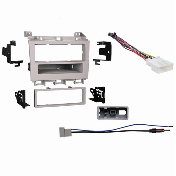 Fits Nissan Maxima 2009-2014 Single DIN Harness Radio Install Kit - Gray Dash