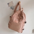 thumbnail image 2 of Youth Fashion Simple Solid Color School Bag High Capacity Organizer Travel Students Backpack Rucksack Leisure Campus Bag  백팩, 2 of 7
