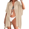 thumbnail image 2 of Half Sleeve Women Oversize Loose Bench Coverups Wear, 2 of 5