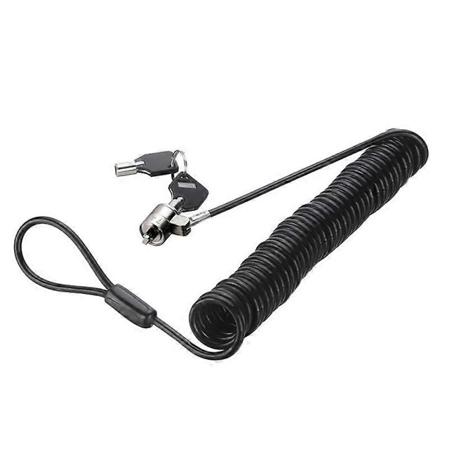 Laptop Computer Lock Laptop Lock Anti-Theft Lock Universal Retractable Spring Rope Steel Cable Key C
