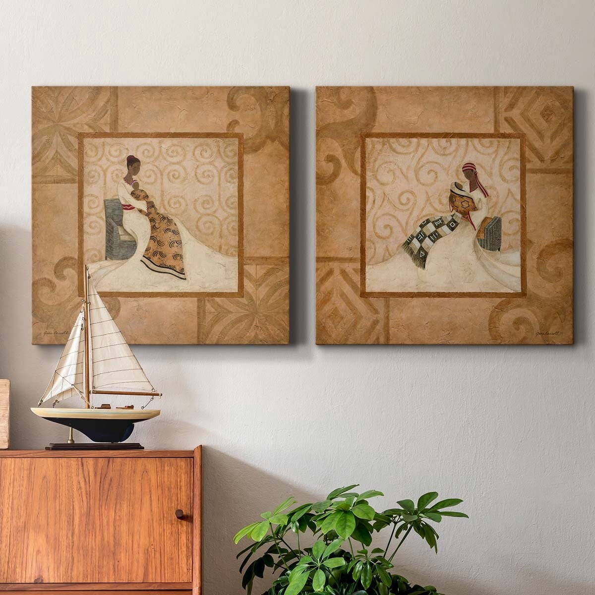 Soak - Premium Gallery Wrapped Canvas - Ready to Hang Set of 2 - 40 x 40 Each