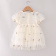 thumbnail image 3 of Vedolay Little Girls Dress Girl Dress Kids Ruffles Lace Party Wedding Dresses,Beige 12-18 Months, 3 of 5