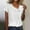 White, variant on Summer Tops for Women Short Sleeve White V-Neck Solid Ruffle Sleeve T-Shirts Womens Shirts for Summer