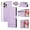 Purple, variant on TECH CIRCLE Wallet Case For iPhone 13,Magnetic Flip Folio Stand Purse Case with Shoulder Wrist Strap Card Holder Cover Hidden Mirror Protective Cover for Apple iPhone 13 6.1" 2021,Beige