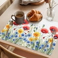 thumbnail image 3 of Vintage Red Blue Watercolor Flower Placemats Set of 1, Independence Day Non-Slip Place Mats Washable Table Mats for Kitchen Dining Table Decorations Indoor/Outdoor, 3 of 9