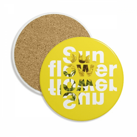 

sun sunflower flowers coaster cup mug tabletop protection absorbent stone