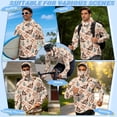 thumbnail image 5 of SEANATIVE Long Sleeve Fishing Hoodie for Men UV Protection Tops Breathable Lightweight Athletic Shirt Outdoor Sport Apparel, 4XL, Highland Cow Skull Cactus Aztec Pattern Beige, 5 of 7