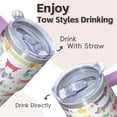 thumbnail image 4 of 20OZ Dog Print Durable Tumbler with Handle Double Wall Vacuum Cup Ideal Dog Lover Gifts Unique Birthday Christmas Presents for Dog Enthusiasts Women Men Long Lasting and Weather Resistant, 4 of 6