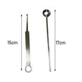 thumbnail image 5 of Caña de resorte Kit de cuidado de saxofón de acero inoxidable Kit de cubierta de llave Herramienta de reparación de saxofón par , de caña y tapa Aguja de caña y tapa, 5 of 5