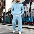 thumbnail image 2 of Mens Athletic Outfit Sets Zeliretfy Men's Hoodies Tracksuit Sweatsuit Sweatshirt and Sweatpant for Men 2 Piece Sets, Pullover Shirts and Pants Sportswear Set, 2 of 7