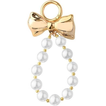 Bow Keychain for Bag Charm Big Bow Keychain for Women Bag Backpack Purse Charms Decoration Pearl Keyring