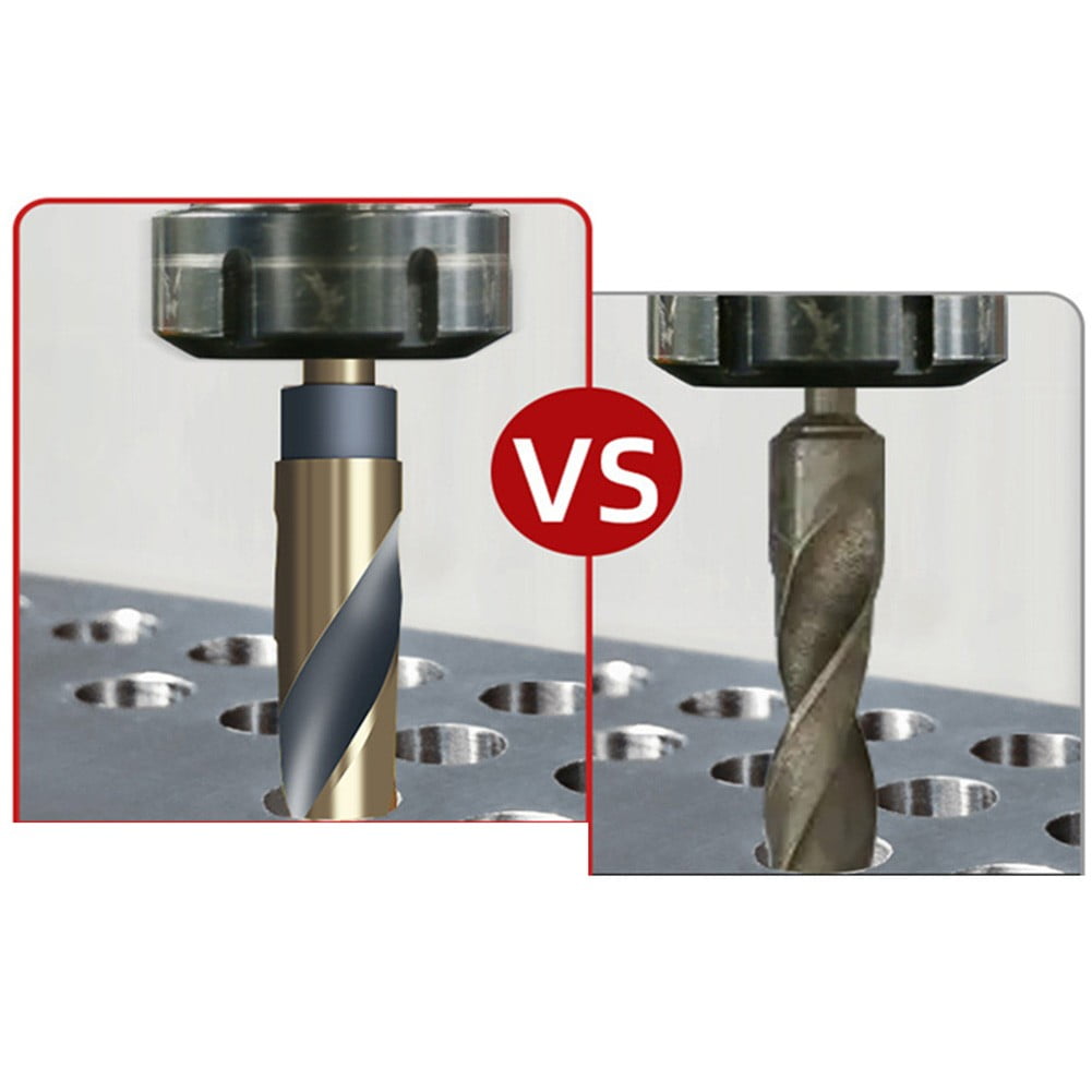 Wuweikeji 12-30mm Round Shank Reduced T-wist Drill Bits Cobalt HSS Hole Cutter Drilling Tool for Wood Iron Stainless Steel Aluminum Metal