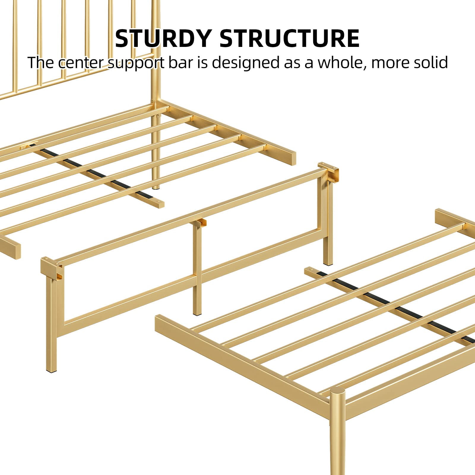 Queen bed frame 2024 center support bar