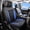 Black with Blue, variant on JOJOBAY Chevy Silverado Seat Covers,Leather Seat Covers for GMC Sierra,Custom Fit 2007-2026 1500 2500HD 3500HD Crew Double Extended Regular Cab,LT LZT RST Trail Boss(Front Pair,Black Grey)