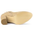 thumbnail image 5 of Unique Bargains Women's Ruffle Chunky Heel Ankle Boots, 5 of 5