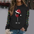 thumbnail image 2 of EHQJNJ Sweat-Shirt Col Rond pour Femmes Mignon Graphique de Noël Décontracté Imprimé Verre Manches Longues Sweat-Shirt Col Rond Graphique pour Femmes Sweat-Shirt Marron pour Femmes Maman Graphique, 2 of 4