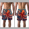 thumbnail image 3 of luoweisi Men's Beach Shorts Quick Dry Swim Trunks with Mesh Lining Octopus L, 3 of 5