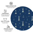 thumbnail image 4 of Honeii Lighthouses and Anchors Print Leather Coaster Set of 6, Ideal for Safeguarding Your Furniture from Drinks Spills and Effortless Cleanup,Round Shape, 4 of 7