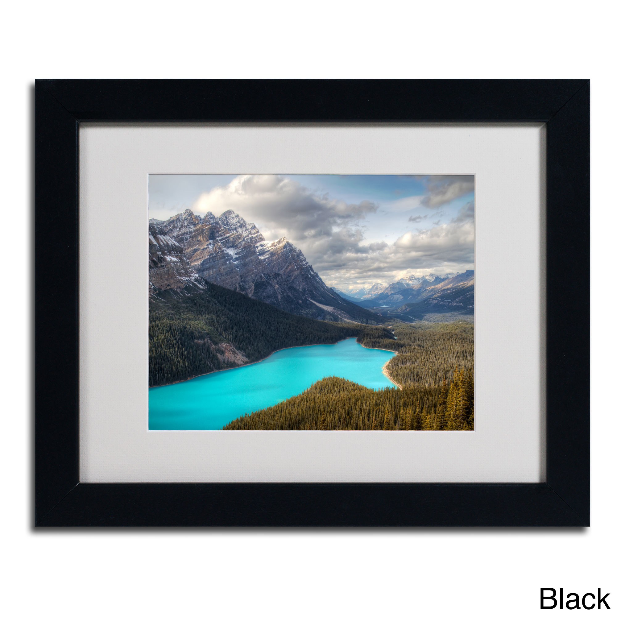 Trademark Fine Art "Peyto Lake" Matted Framed Art by Pierre Leclerc