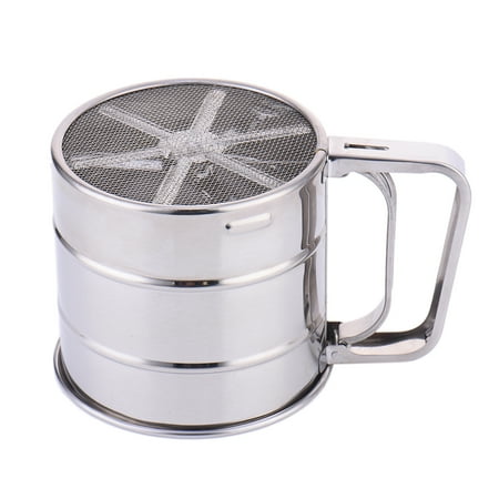 

Lacyie Stainless Steel Single-Deck Flat Flour Sifter Hand-Held Flour Sifter Household Sifter
