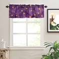 thumbnail image 2 of Purple Starry Sky Valances for Windows Star Galaxy Rod Pocket Curtain Valance Window Treatment Short Curtains for Kitchen Living Room, 60"x14", 2 of 5