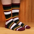 thumbnail image 4 of BambooMN Men's Rayon from Bamboo Stripe Crew Socks - Assortment 6A - Extra Large - 6 Pairs, 4 of 7