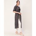 thumbnail image 3 of Moomaya Printed Long Slit Top, Womens Cotton Long Tunic Casual Tops, 3 of 9