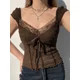 thumbnail image 5 of Iamhotty Top De Encaje Con Parches Y2k Y Manga Corta, 5 of 7