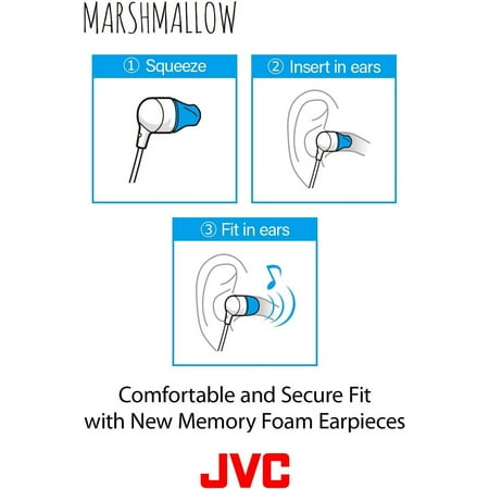 JVC - HA FX38M-E Marshmallow Wired In-Ear Headphones - Blue