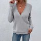 thumbnail image 3 of Gibobby Sueter para mujer invierno punto Cárdigan de suéter de encaje con cuello en V suelto de otoño invierno para mujer(Gris,M), 3 of 5